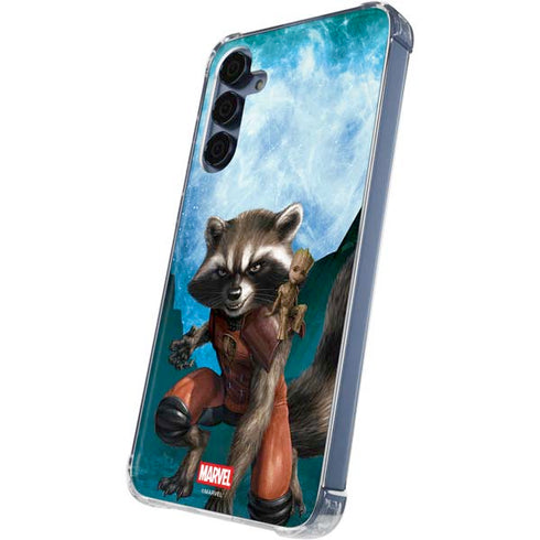 Marvel Rocket and Baby Groot Cosmic Bond Galaxy S24 Clear Case